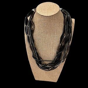 Coldwater Creek Black/Gray Beaded Necklace.
